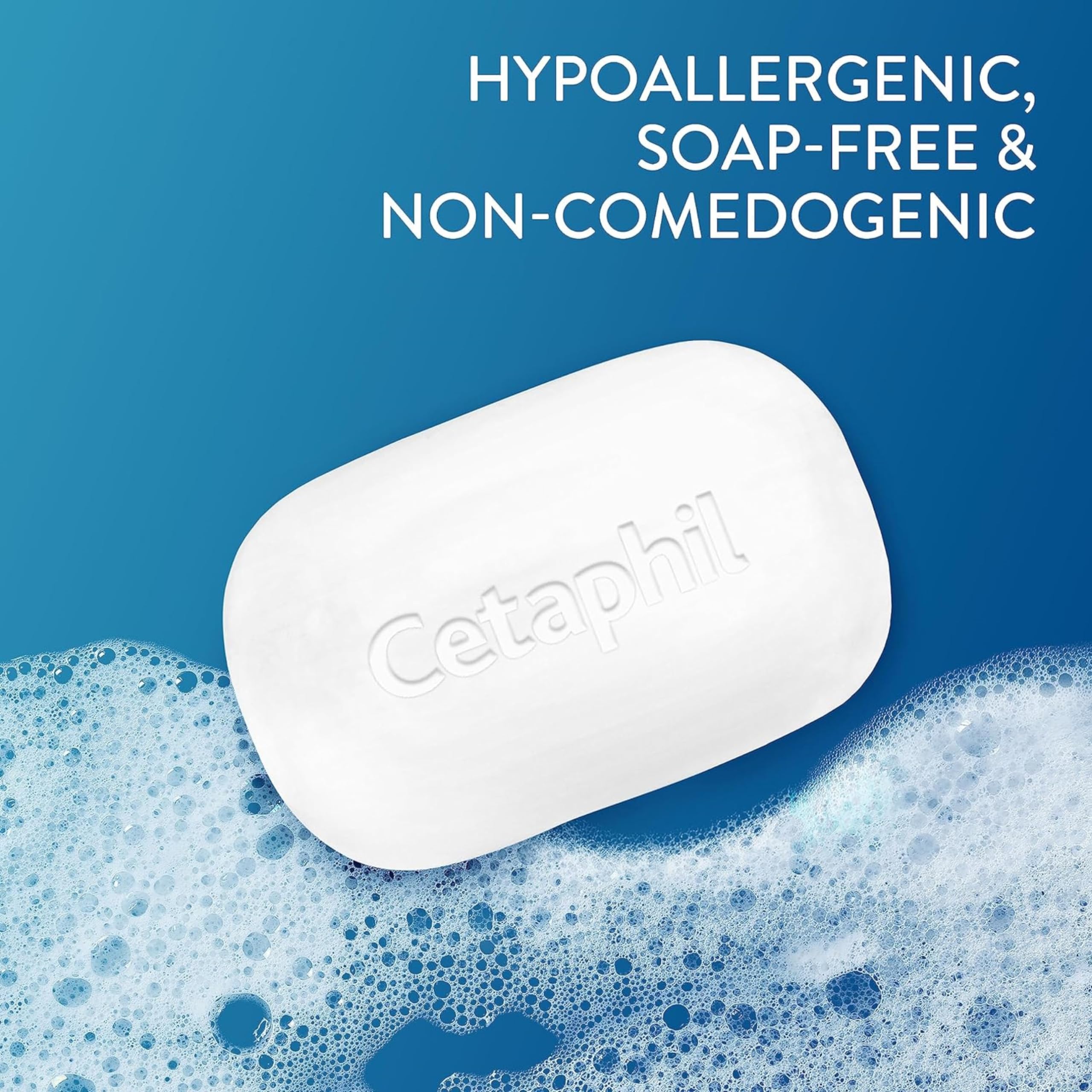 Cetaphil Gentle Cleansing Bar in use on dry skin for a moisturizing cleanse.