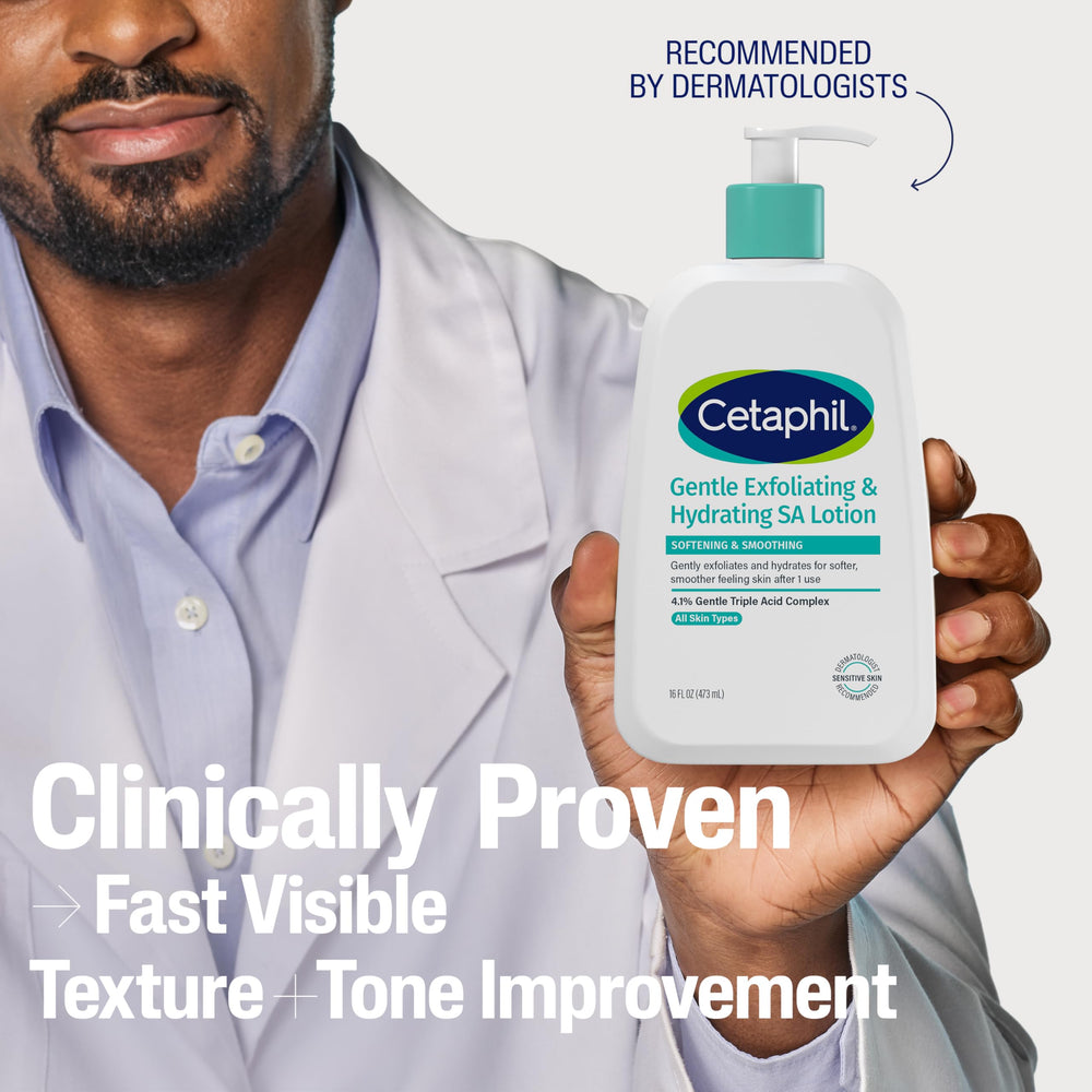 Cetaphil Gentle Exfoliating SA Lotion improves skin texture and smoothness