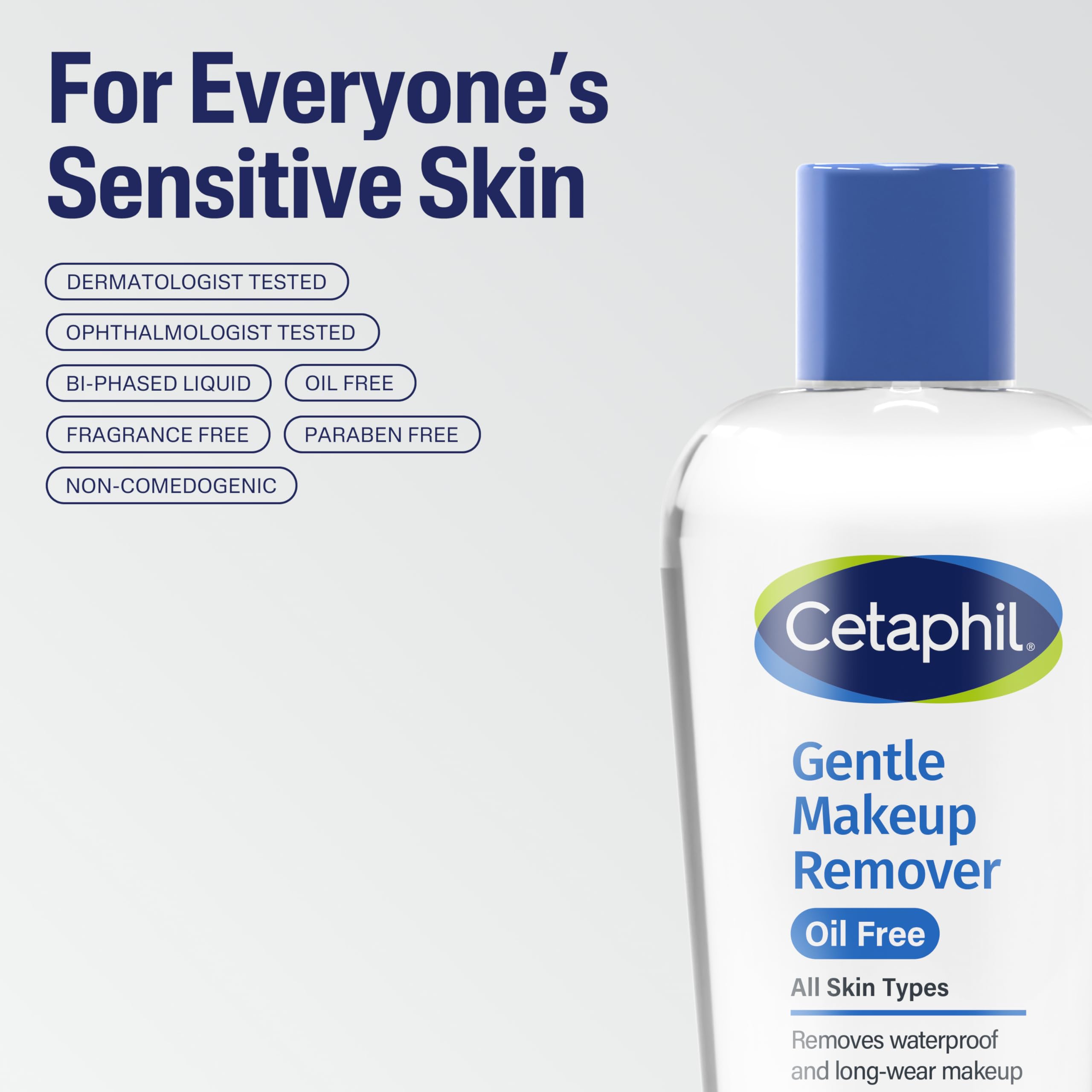 Cetaphil Gentle Oil-Free Makeup Remover with soothing botanicals nourishes while cleansing.