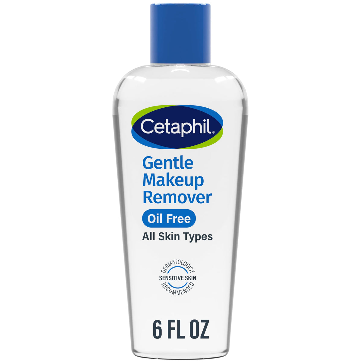 Cetaphil Gentle Oil-Free Makeup Remover bottle for simple makeup removal on sensitive skin.