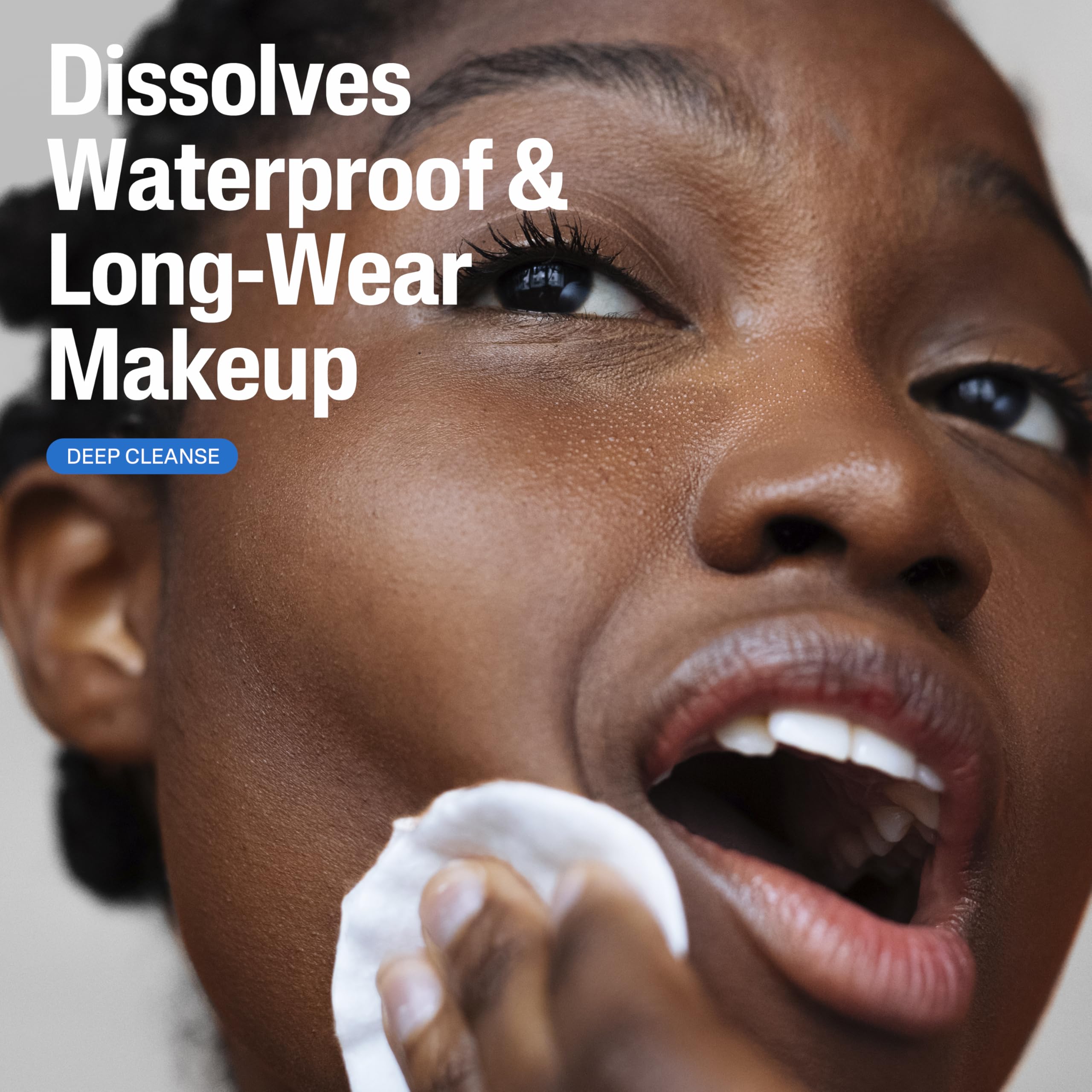 Cetaphil Gentle Oil-Free Makeup Remover dual-phase liquid for effortless makeup dissolution.