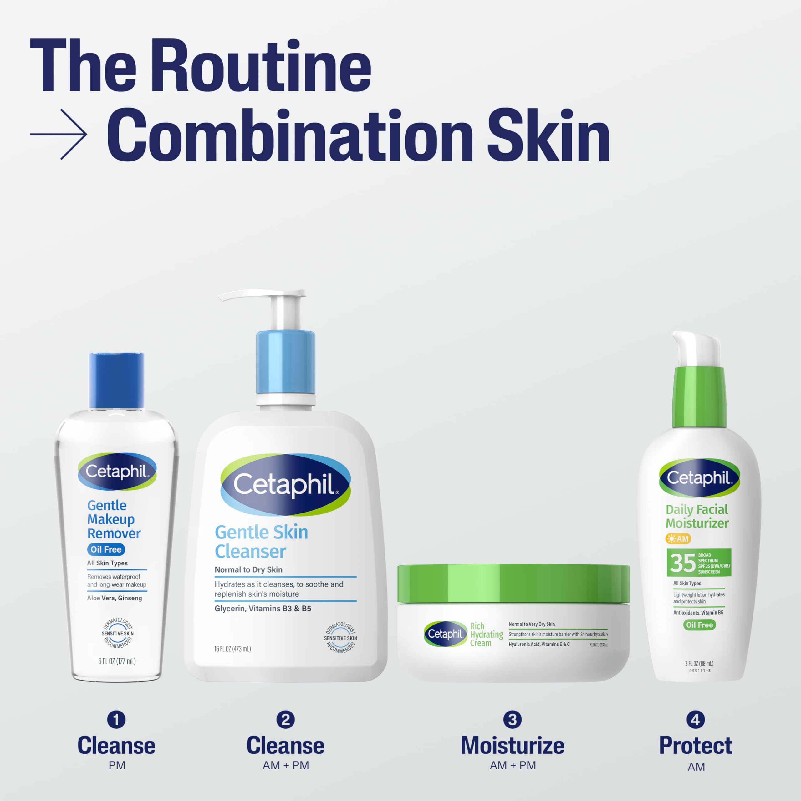 Cetaphil Gentle Oil-Free Makeup Remover eye-area use demonstrates gentle removal.