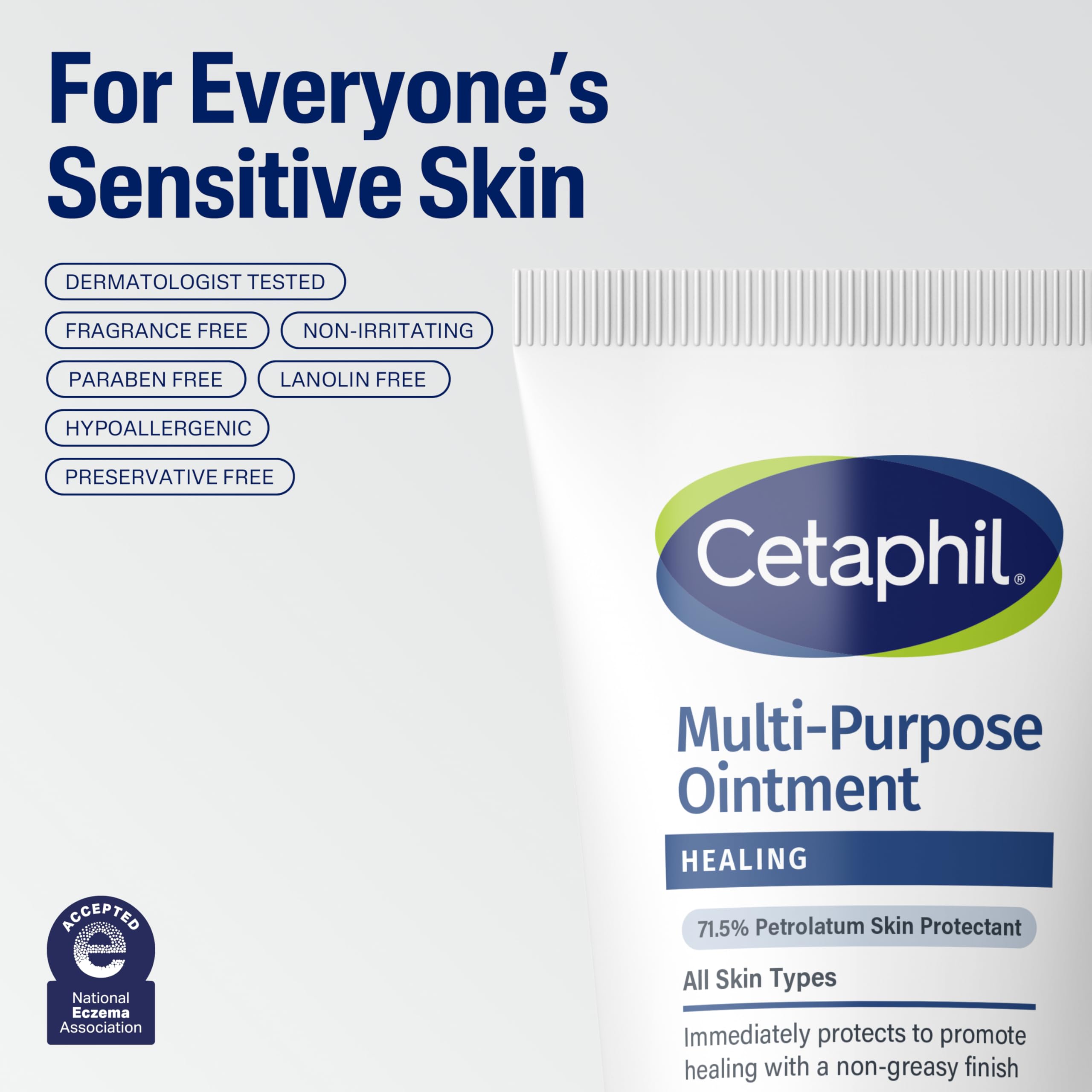 Display of Cetaphil Healing Ointment for dry skin hydration and barrier support