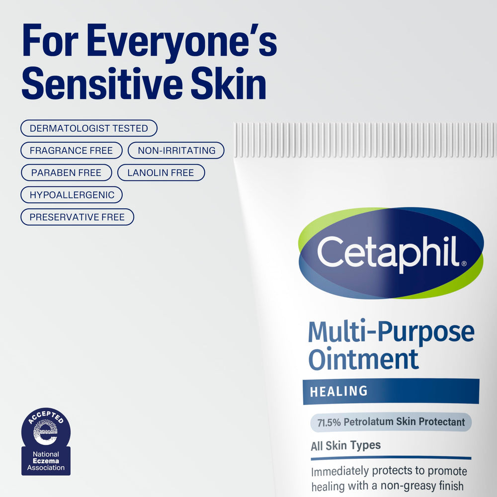 Display of Cetaphil Healing Ointment for dry skin hydration and barrier support