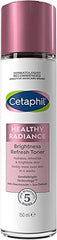 Cetaphil Healthy Radiance toner application-pads demonstrates easy, refreshing skincare routine.