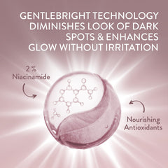 Cetaphil Healthy Radiance toner bottle closeup-label highlights Niacinamide for an even-looking complexion.