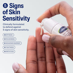 Cetaphil Healthy Renew Eye Gel Serum texture swatch shows lightweight gel texture ideal for sensitive skin.
