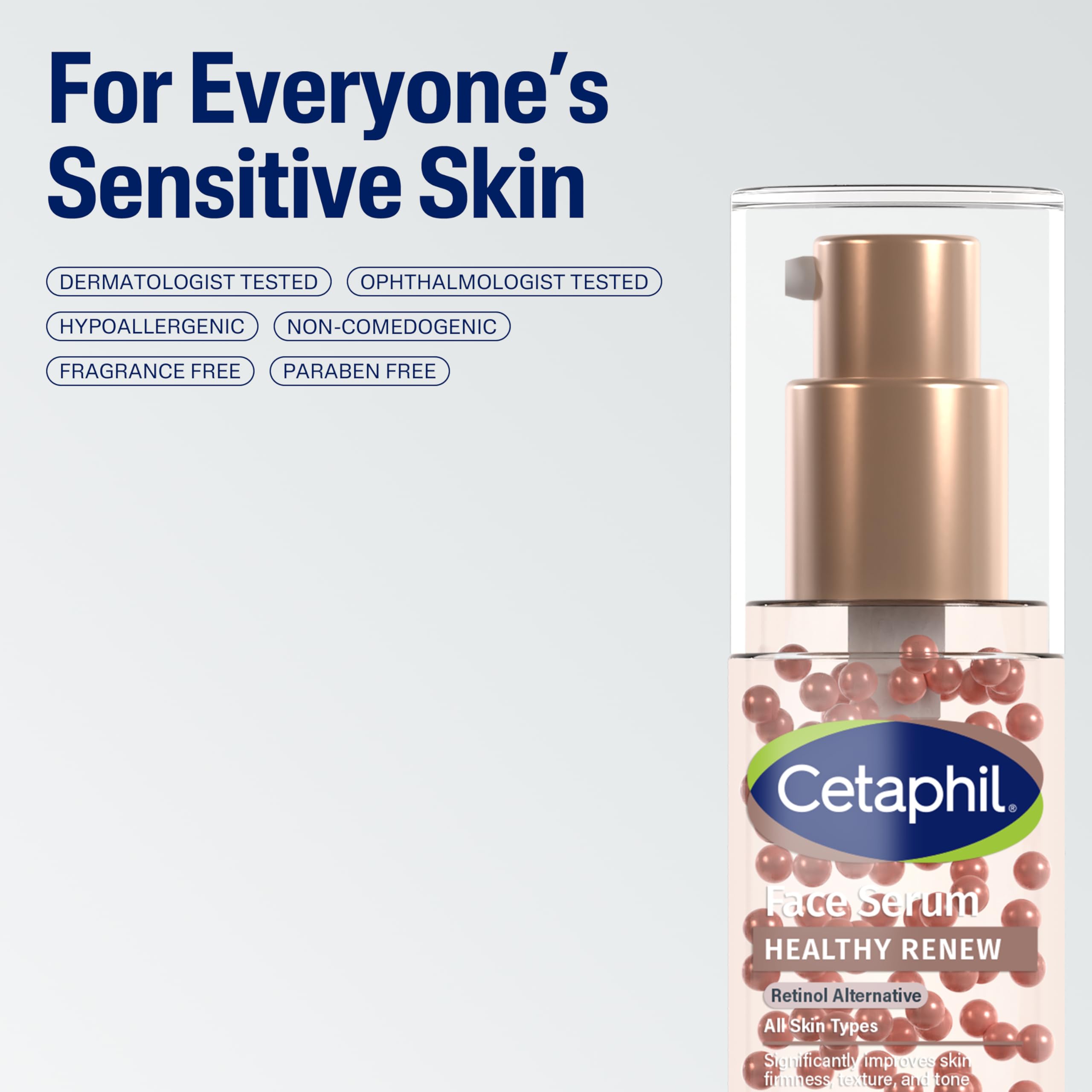 Cetaphil Healthy Renew on bathroom shelf integrates into daily skincare routine.