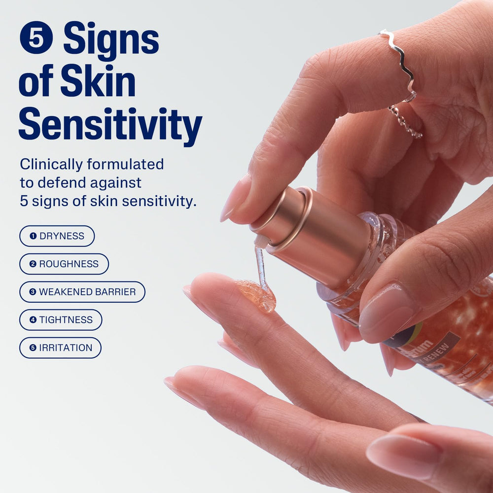 Cetaphil Healthy Renew Serum pump-dispense demonstrates easy, mess-free application.