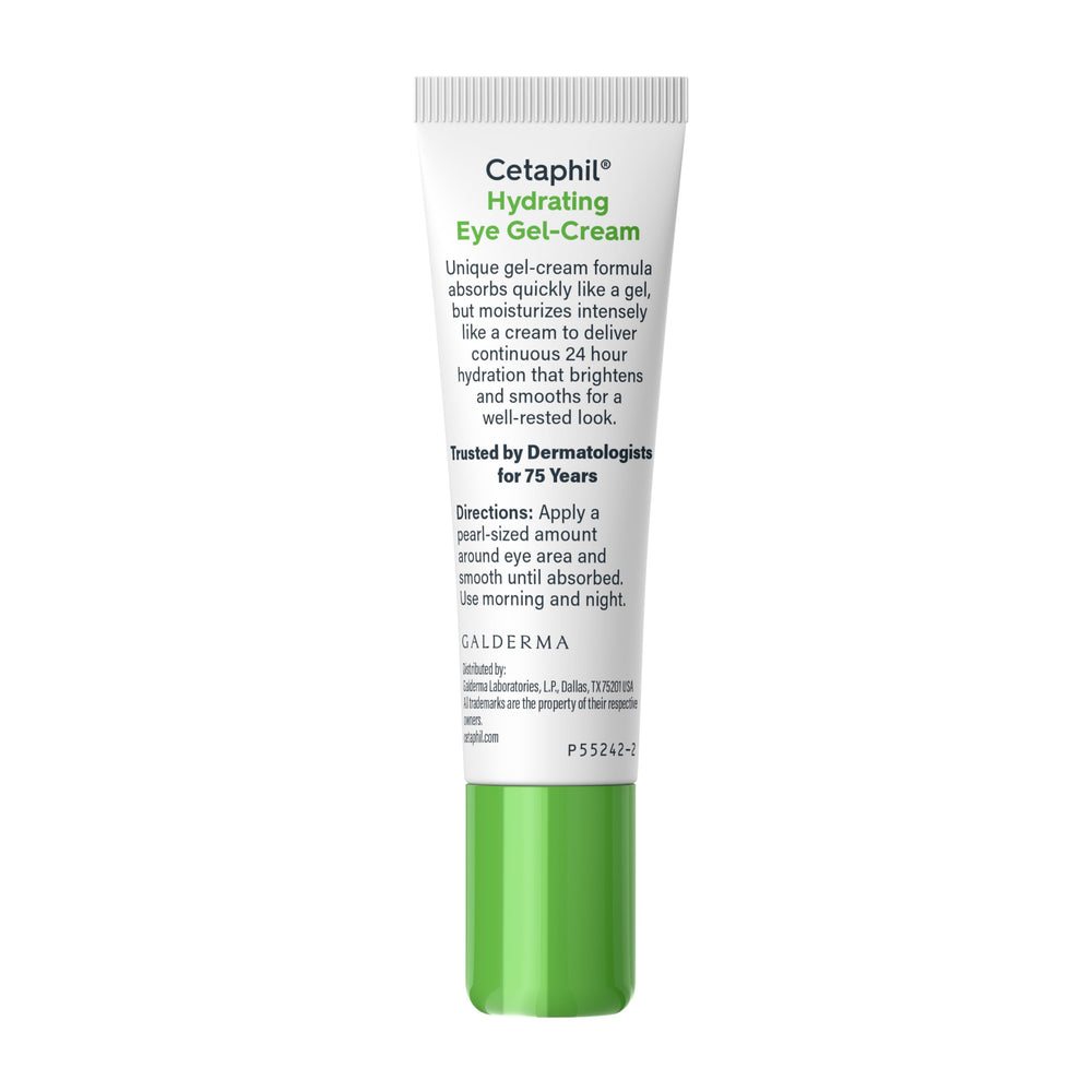 Cetaphil Hydrating Eye Gel-Cream packaging variations reflect broad compatibility with sensitive skin.