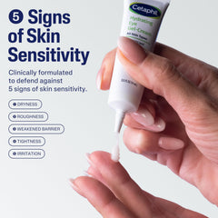 Cetaphil Hydrating Eye Gel-Cream tube closeup highlights portable, easy-to-use design.