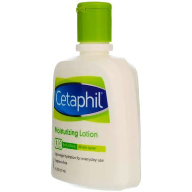 Cetaphil Moisturizing Lotion sensitive-skin scene emphasizing gentle formula.