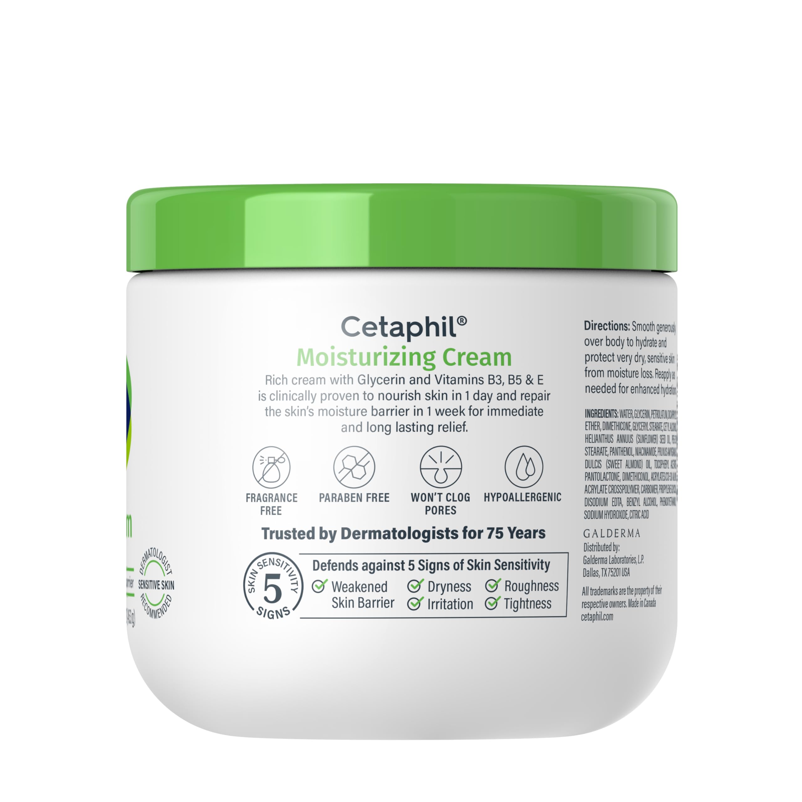 Cetaphil niacinamide panthenol ingredient close-up signaling moisture and barrier support.