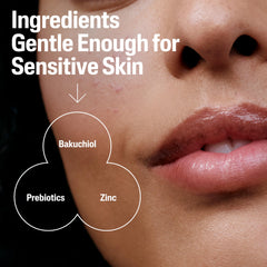 Cetaphil zinc and prebiotics image illustrating barrier support and oil balance.