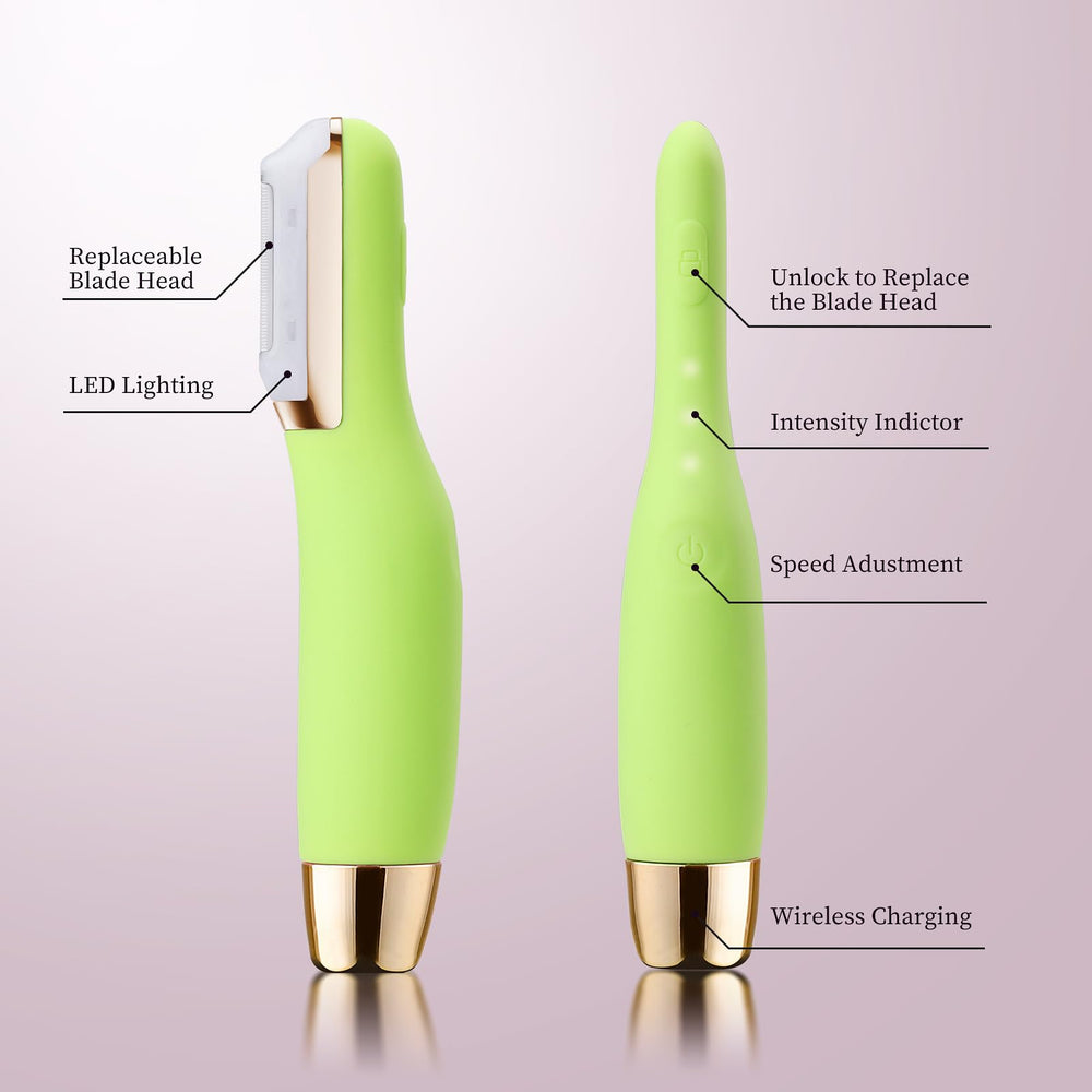 CEVEK compact travel-case-dermaplane-green shows on-the-go skincare setup.