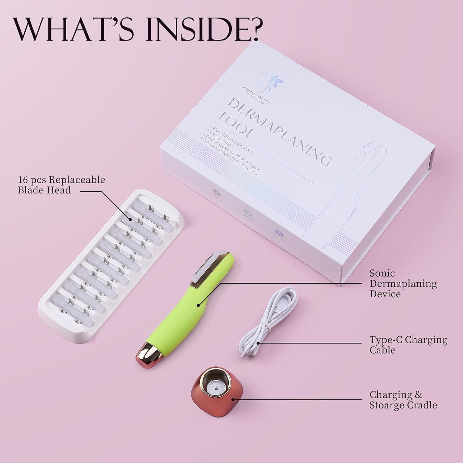 CEVEK Sonic Dermaplane skin-close-up demonstrates smoothness and glow after use.