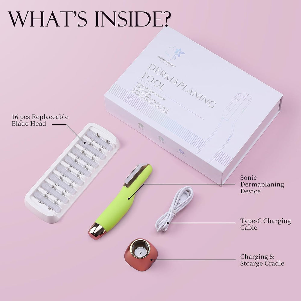 CEVEK Sonic Dermaplane skin-close-up demonstrates smoothness and glow after use.