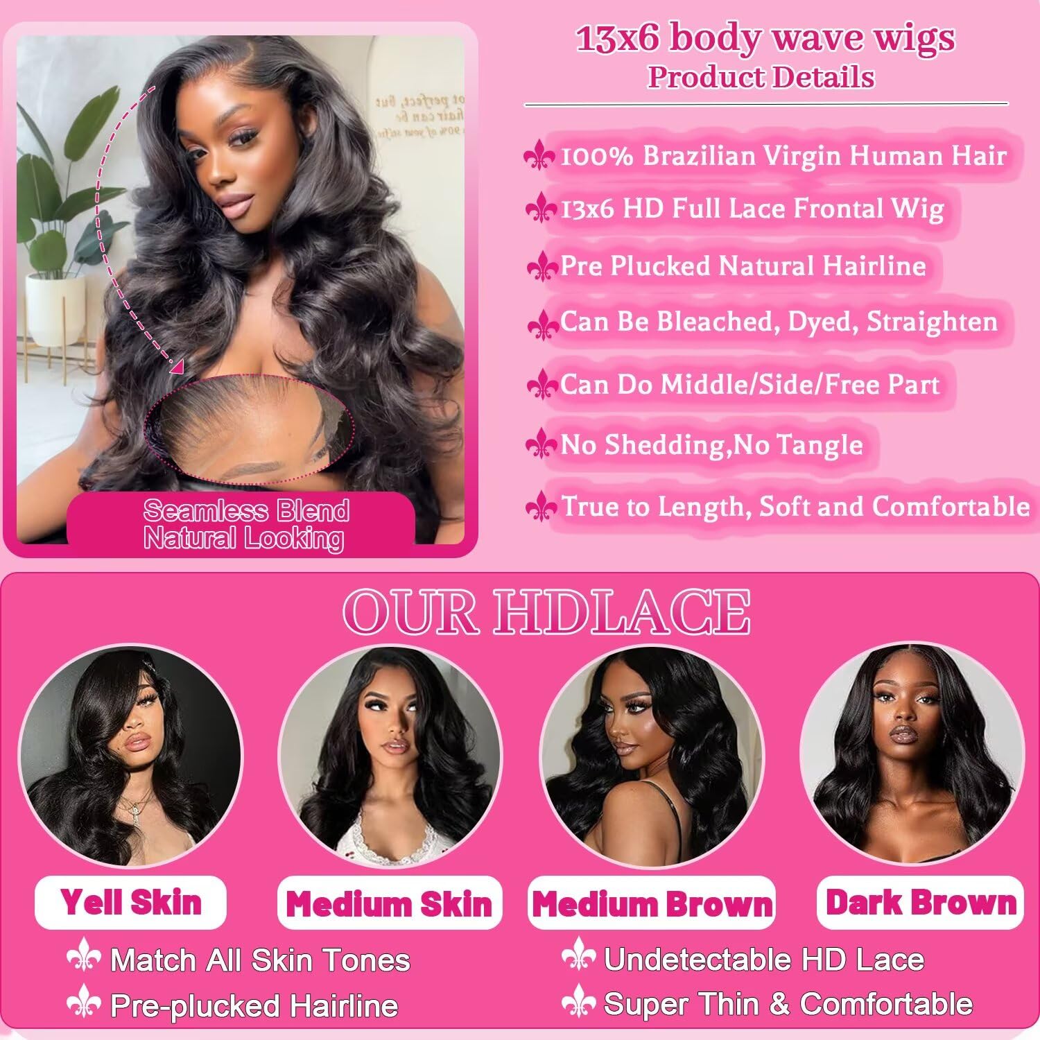 Cevkira 28-inch wig back view demonstrates full density and smooth movement.