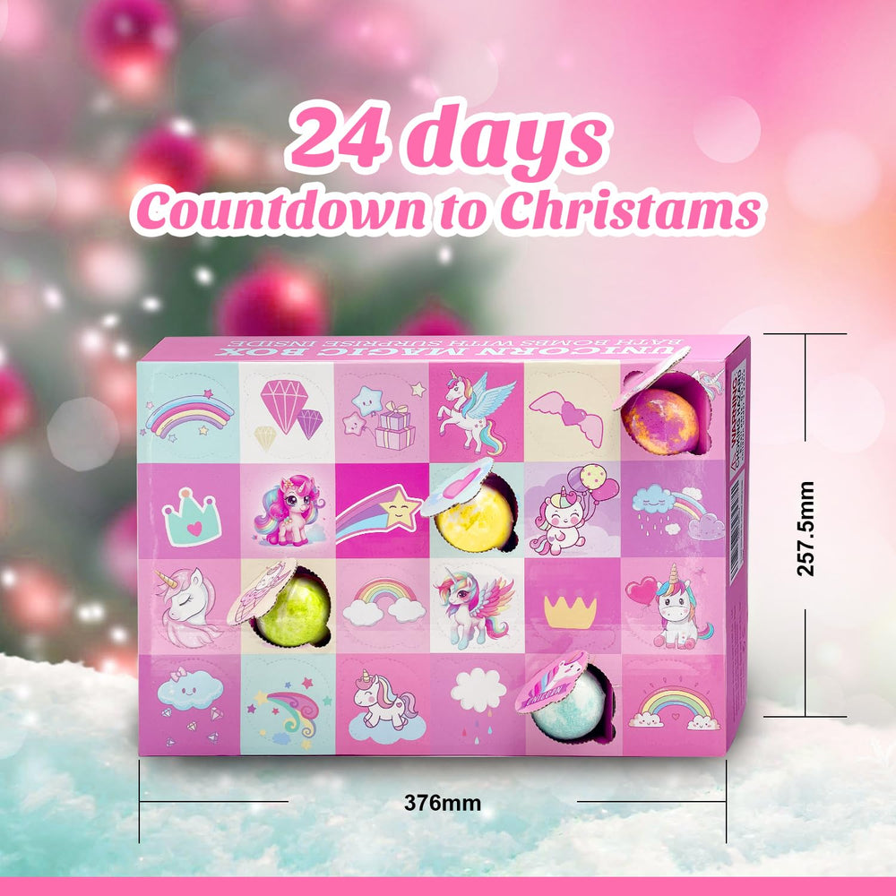 cf natural daily gift-ready unicorn bath bombs set appeals as a thoughtful holiday or birthday present.