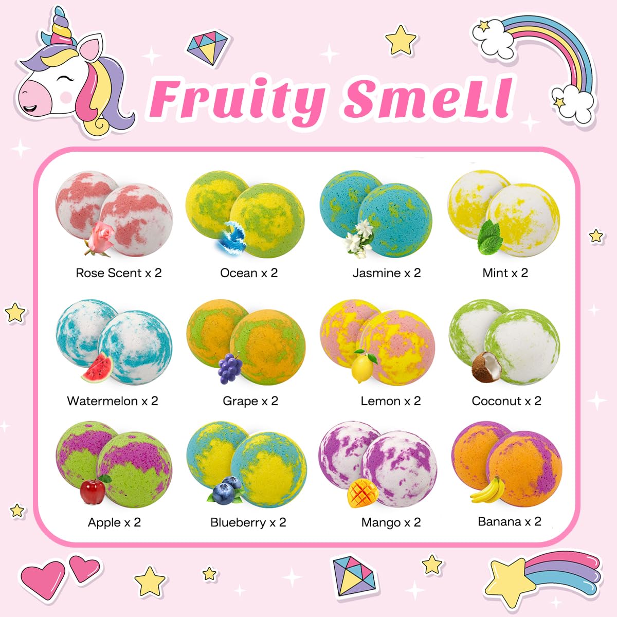cf natural daily unicorn charm beads inside bath bomb visual encourages DIY bracelet crafting after fizz.