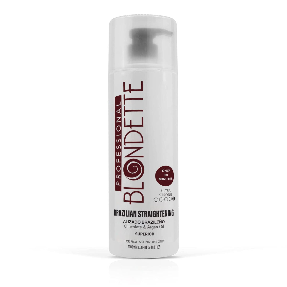 CfSDFsfW Alizado Brazilian Straightening bottle pour shows professional keratin treatment for smoother, frizz-free hair.