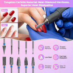 CGBE 3/32in universal shank shown, compatible with most nail drills.