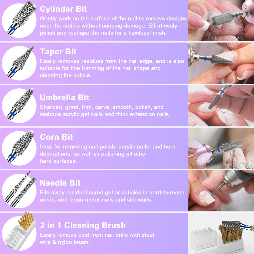CGBE Nail brush cleans gel dust after use for quick maintenance.