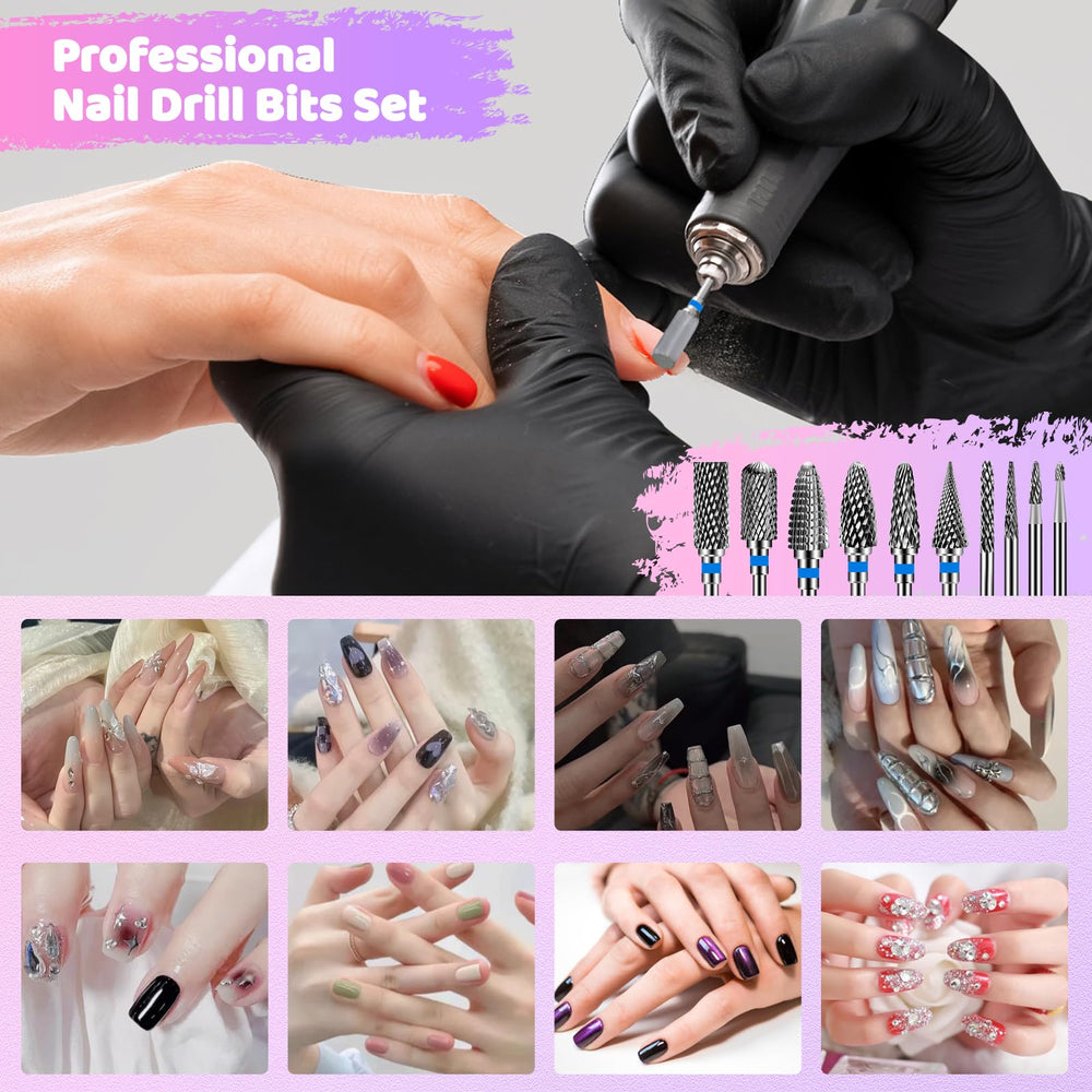 CGBE drill bits with cleaning brush for easy debris removal and reuse.