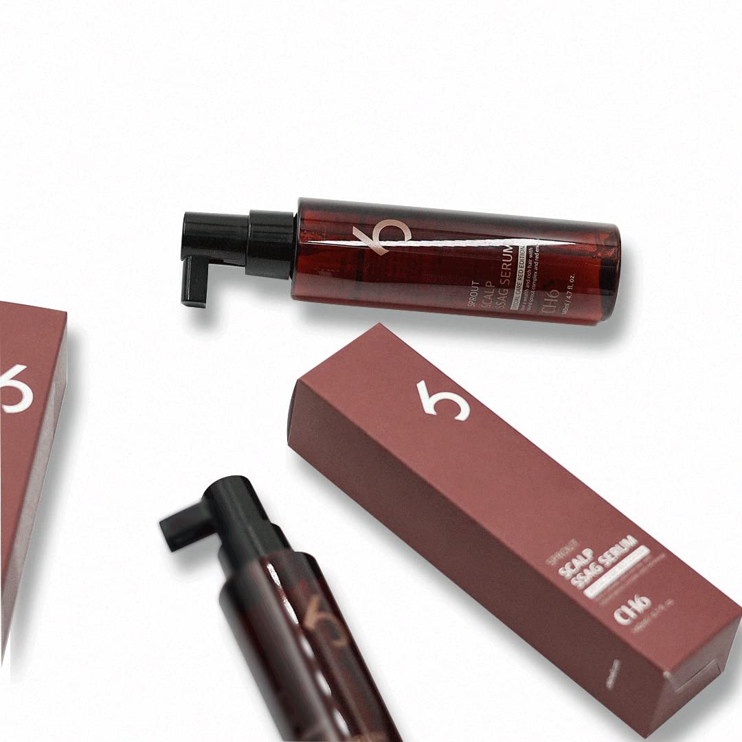 CH6 Scalp Ssag Serum Red Edition dispensing pump for convenient daily use and scalp nourishment