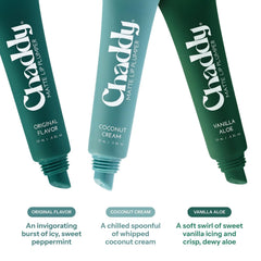Chaddy Matte Lip Plumper matte-finish swatch on skin for texture comparison.