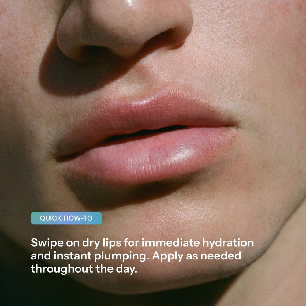 Chaddy Matte Lip Plumper with a clear, soft matte finish on lips.