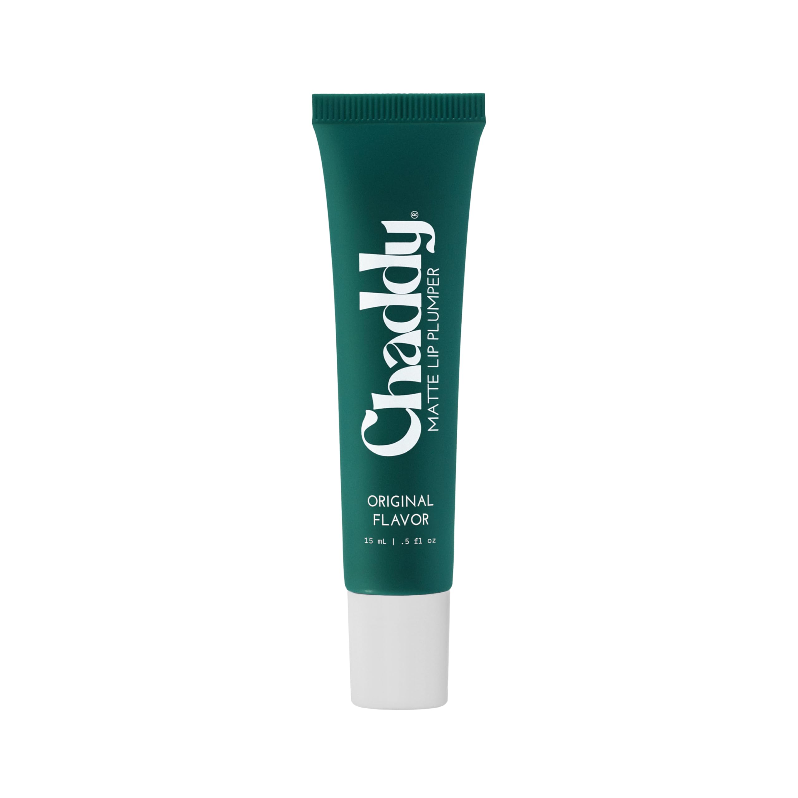 Chaddy Matte Lip Plumper tube close-up for a hydrated, matte finish on lips.