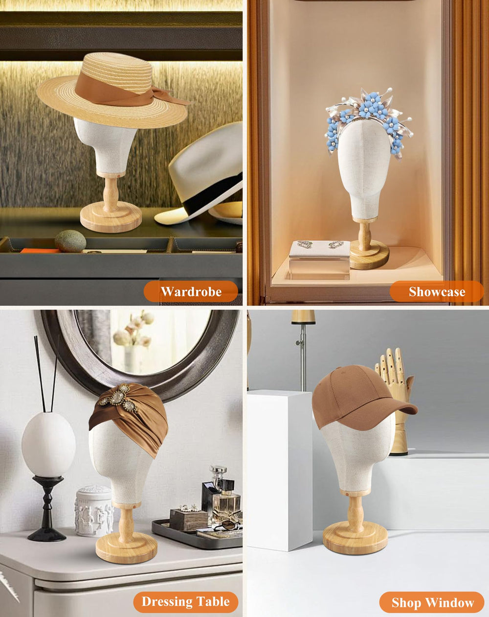 CHADWICK display setup demonstrates wide application for wigs hats and accessories