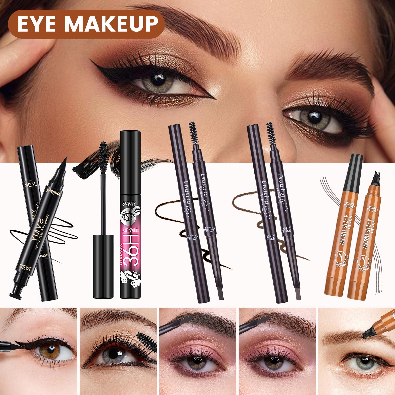 CHAFFUL concealer palette application captures even-toned skin and brightens under eyes.