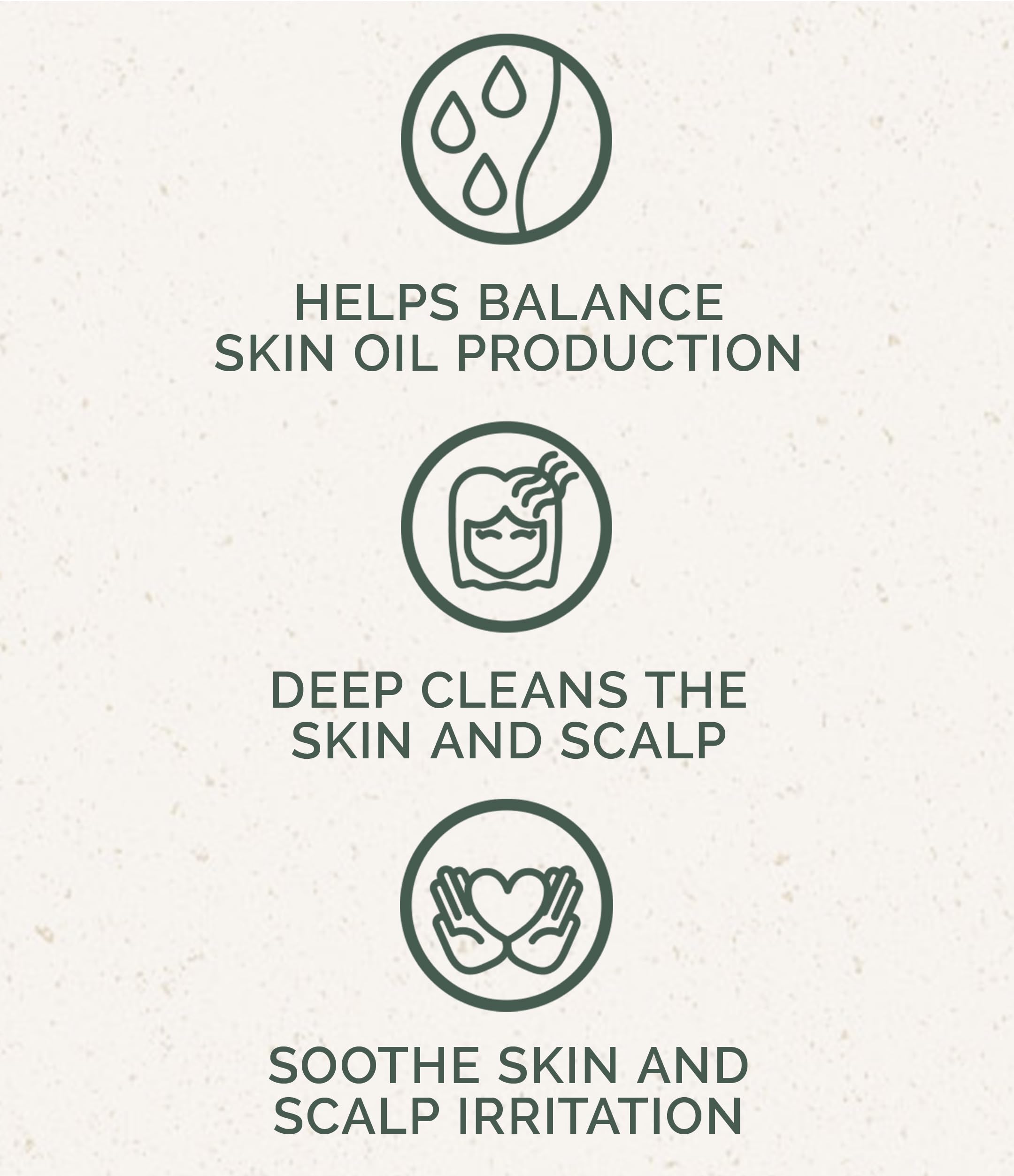 Chagrin Valley neem-tea-tree oil blend with thyme and peppermint nourishes scalp.
