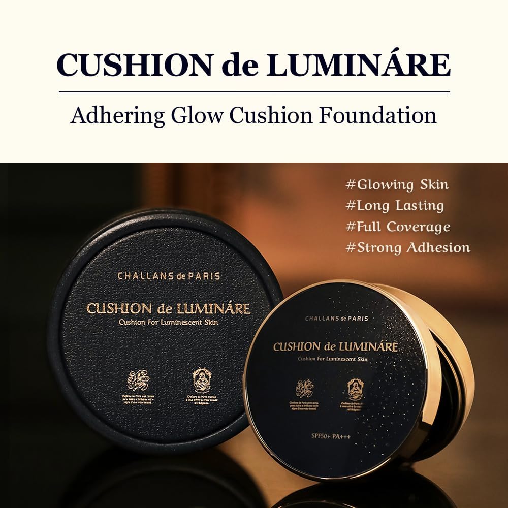 CHALLANS de PARIS Cushion de LUMINÁRE ultra-thin layer closeup