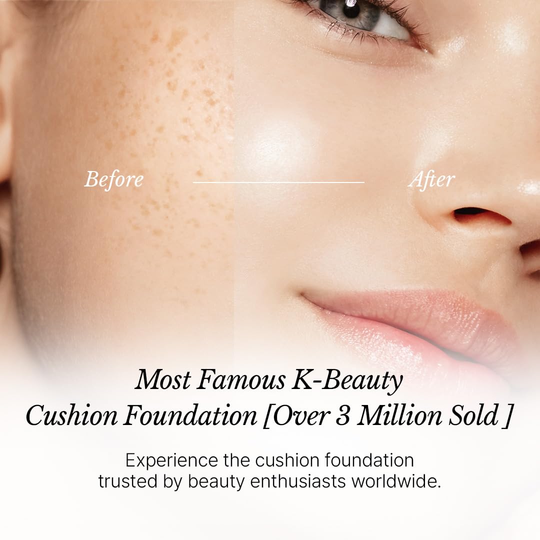 CHALLANS de PARIS Cushion Lunar Excellence puff included for precise, even application.