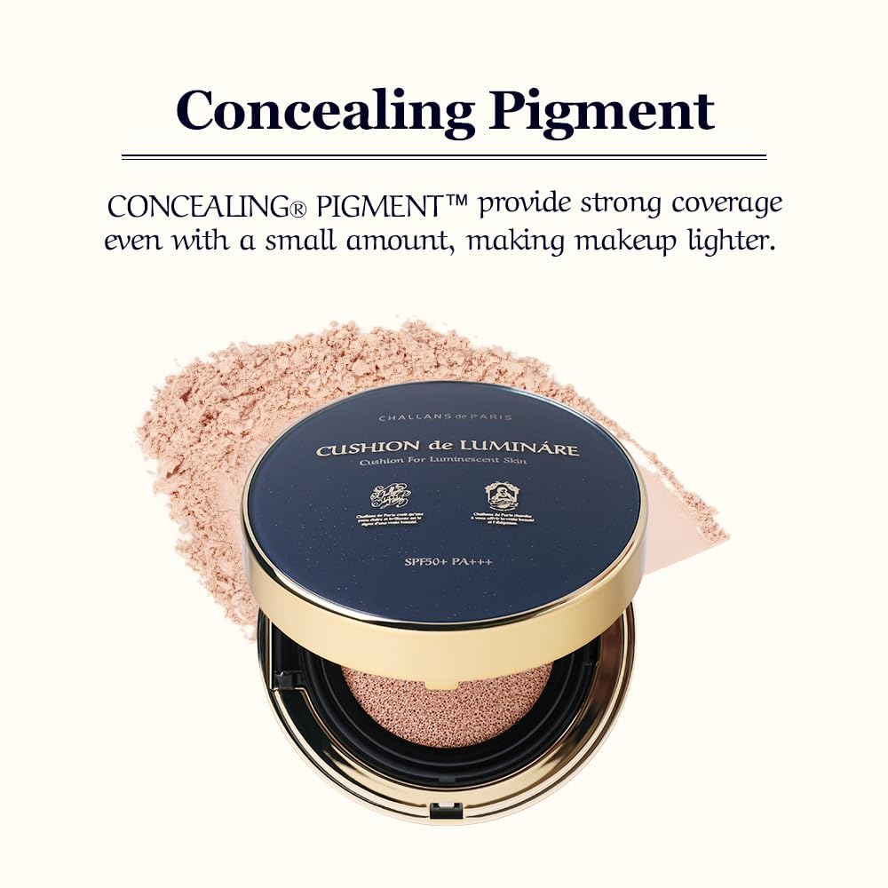 CHALLANS de PARIS Cushion de LUMINÁRE hydrating skin-comfort formula in action