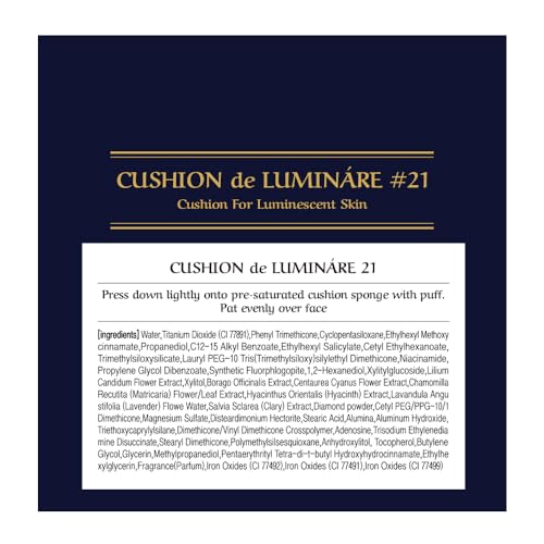 CHALLANS de PARIS Cushion de LUMINÁRE cream swirled on skin for natural finish