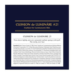 CHALLANS de PARIS Cushion de LUMINÁRE cream swirled on skin for natural finish