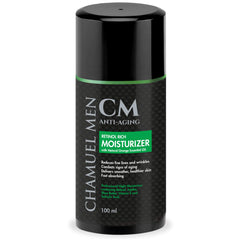 CHAMUEL MEN Daily Face Cream bottle — overnight hydration for a smoother, clearer complexion.
