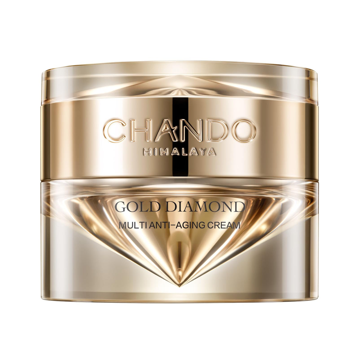CHANDO HIMALAYA Gold Diamond Cream jar showing luxurious texture for nightly moisturizing