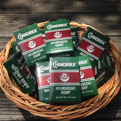 Chandrika-original-ayurvedic-formula-label emphasizes traditional Indian skincare heritage and gentle cleansing