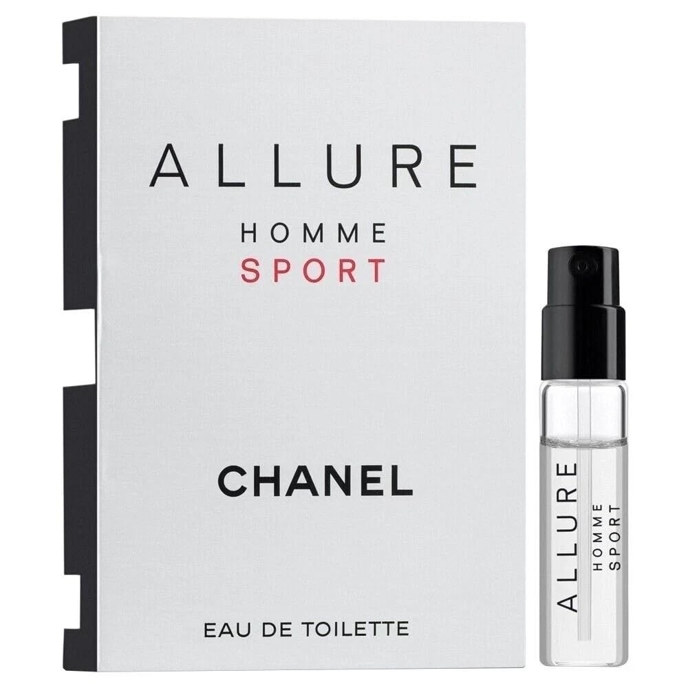 Chanel Allure Homme Sport sampler packaging shown for travel-friendly scent and easy gifting