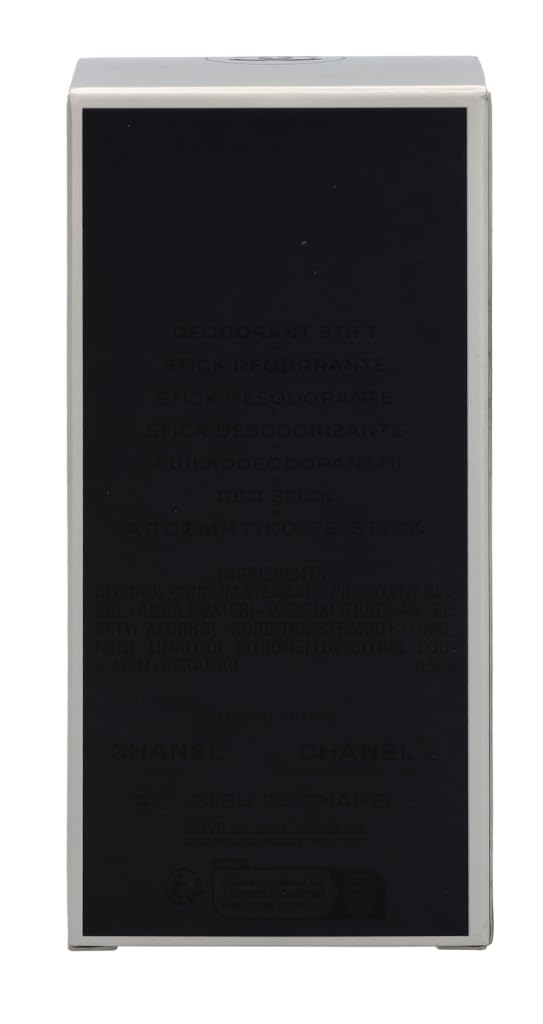 CHANEL Bleu Deodorant Stick branding emphasizes luxury grooming for men