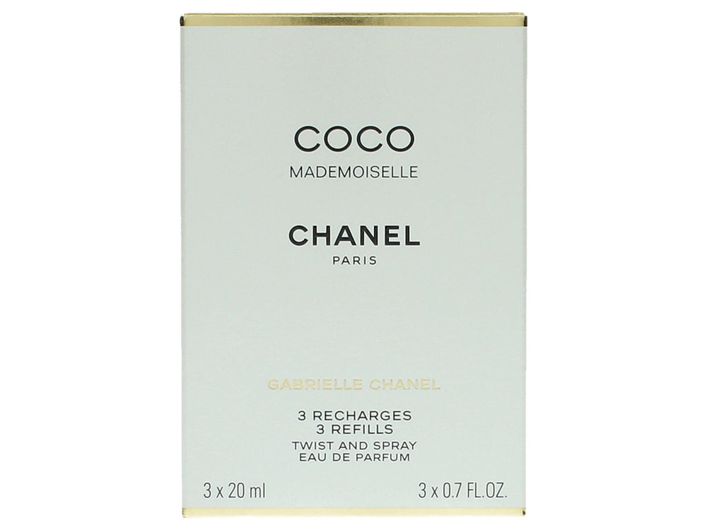Chanel Coco Mademoiselle bottle closeup highlights elegant design and the signature scent vibe.
