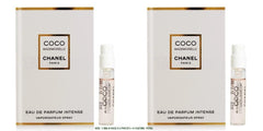 CHANEL Coco Mademoiselle Intense bottle closeup, travel-ready luxury fragrance.