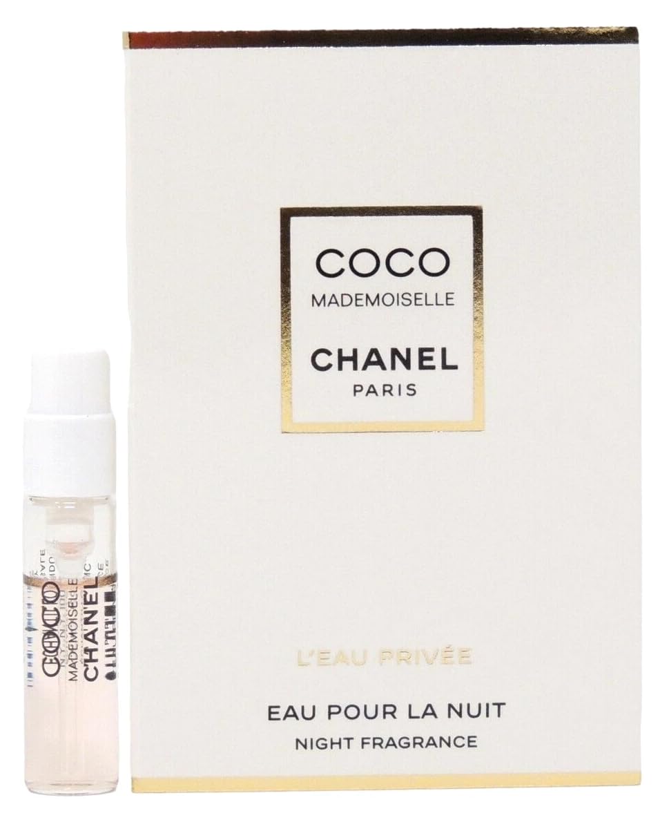 Chanel Coco Mademoiselle L'Eau Privée night spray vial closeup, compact travel option for evening wear.