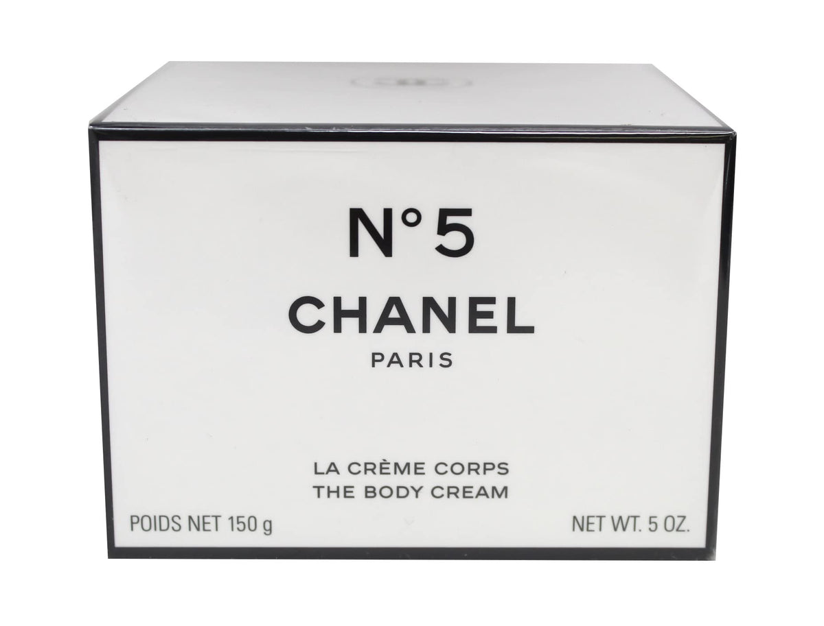 CHANEL N°5 Body Cream jar reveals rich texture for everyday moisturization.