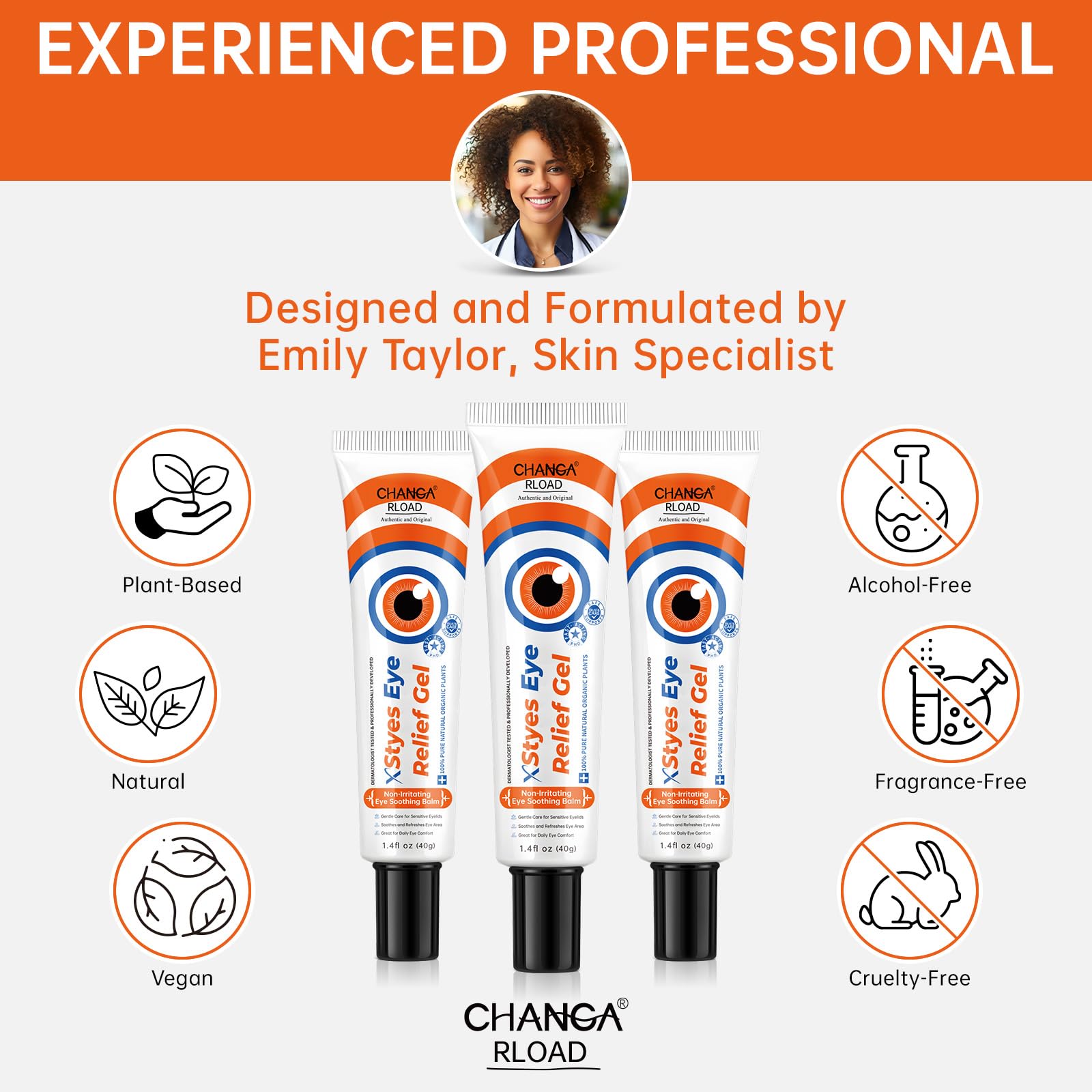 Changarload product soothing redness and puffiness around the eye area.